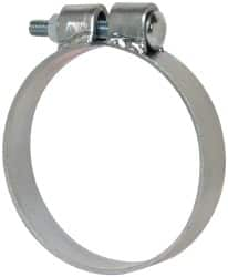 Made in USA - 4.67" ID, Steel Zinc Plated BCE Band Style Clamp - 0.12" Thick, 4-1/2" Hose - Americas Industrial Supply