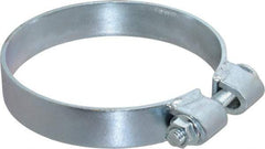 Made in USA - 5.17" ID, Steel Zinc Plated BCE Band Style Clamp - 0.12" Thick, 5" Hose - Americas Industrial Supply