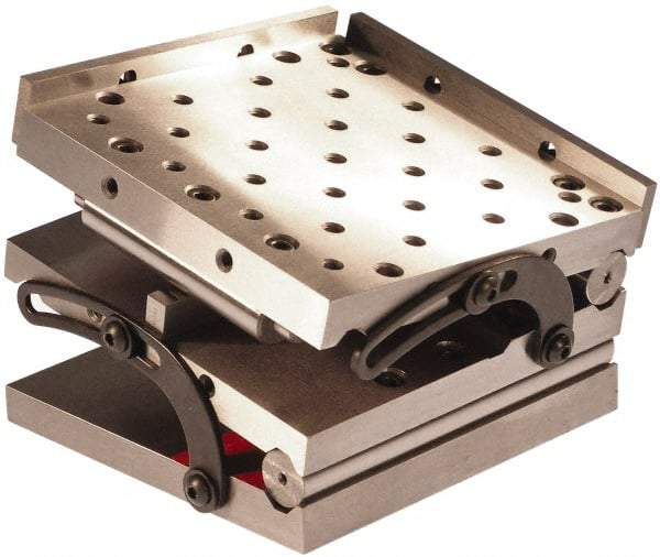 Suburban Tool - 12" Long x 8" Wide x 4-3/16" High, Compound Precision Steel Sine Plate - Square to within 0.0003", 0.0002 (C1), 0.0002 (C2)" Tolerance, 3/8-16 Hole - Americas Industrial Supply