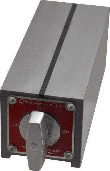 Suburban Tool - Standard Pole Rectangular Permanent Magnetic Block Chuck - 5" Long x 2" Wide x 2" High, Alnico - Americas Industrial Supply