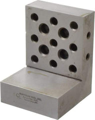 Suburban Tool - 3" Wide x 4" Deep x 3" High Steel Precision-Ground Angle Plate - Standard Plate, Machined Holes on Surface, Open End, 1" Thick, Single Plate - Americas Industrial Supply