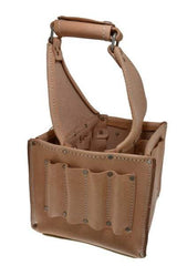 CLC - 17 Pocket Natural Leather Tool Tote - 8" Wide - Americas Industrial Supply