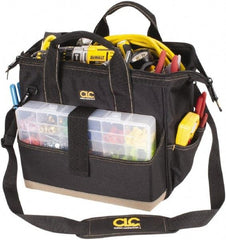 CLC - 23 Pocket Black & Khaki Polyester Tool Bag - 16" Wide x 9" Deep x 11" High - Americas Industrial Supply