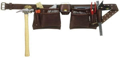 CLC - 29 to 46" Waist Tool Belt - 12 Pocket, 2" Wide, Brown, Leather - Americas Industrial Supply