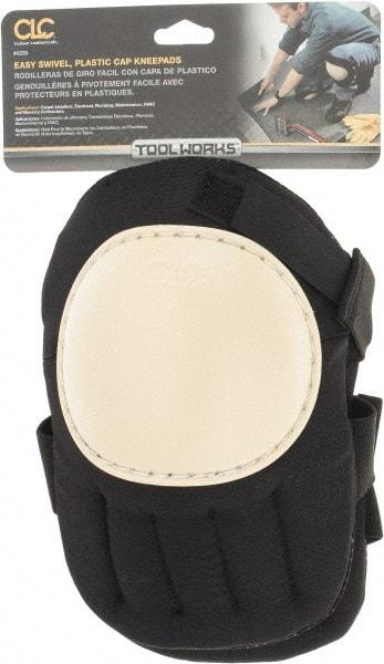 CLC - Size Universal, Hook & Loop Straps, Hard Protective Cap, Knee Pad - Foam Padding, Black, 2 Straps, Hard Plastic Cover - Americas Industrial Supply