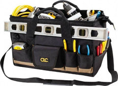 CLC - 25 Pocket Black & Tan Polyester Tool Bag - 18" Wide x 11" Deep x 12" High - Americas Industrial Supply