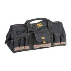 CLC - 32 Pocket Brown & Green Polyester Tool Bag - 24" Wide x 11" Deep x 12" High - Americas Industrial Supply