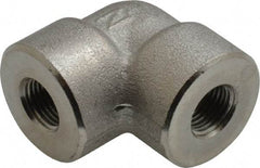 Merit Brass - 1/8" Grade 304/304L Stainless Steel Pipe 90° Elbow - FNPT x FNPT End Connections, 3,000 psi - Americas Industrial Supply