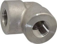 Value Collection - 1/2" Grade 304/304L Stainless Steel Pipe 90° Elbow - FNPT x FNPT End Connections, 3,000 psi - Americas Industrial Supply