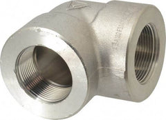 Value Collection - 1-1/2" Grade 304/304L Stainless Steel Pipe 90° Elbow - FNPT x FNPT End Connections, 3,000 psi - Americas Industrial Supply