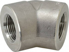 Value Collection - 1" Grade 304/304L Stainless Steel Pipe 45° Elbow - FNPT x FNPT End Connections, 3,000 psi - Americas Industrial Supply