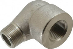 Merit Brass - 3/4" Grade 304/304L Stainless Steel Pipe 90° Street Elbow - FNPT x MNPT End Connections, 3,000 psi - Americas Industrial Supply