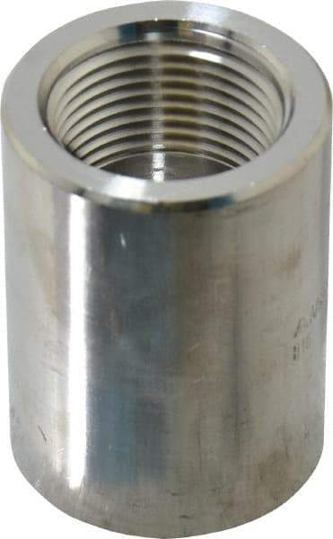 Merit Brass - 1" Grade 304/304L Stainless Steel Pipe Coupling - FNPT x FNPT End Connections, 3,000 psi - Americas Industrial Supply