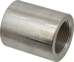 Merit Brass - 1-1/4" Grade 304/304L Stainless Steel Pipe Coupling - FNPT x FNPT End Connections, 3,000 psi - Americas Industrial Supply