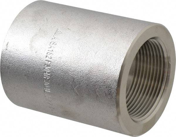 Merit Brass - 1-1/2" Grade 304/304L Stainless Steel Pipe Coupling - FNPT x FNPT End Connections, 3,000 psi - Americas Industrial Supply