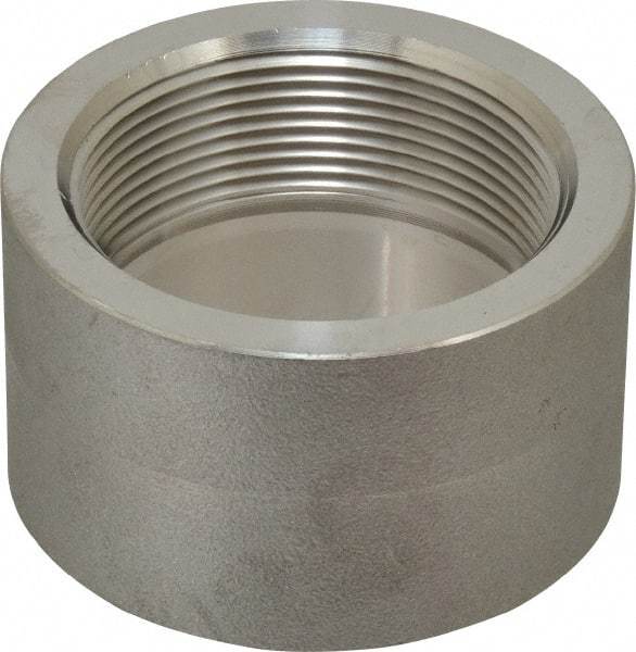 Merit Brass - 2" Grade 304/304L Stainless Steel Pipe Half Coupling - FNPT End Connections, 3,000 psi - Americas Industrial Supply