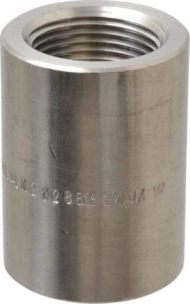Merit Brass - 1 x 1/2" Grade 304/304L Stainless Steel Pipe Reducer Coupling - FNPT x FNPT End Connections, 3,000 psi - Americas Industrial Supply