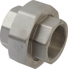 Merit Brass - 2" Grade 304/304L Stainless Steel Pipe Union - FNPT x FNPT End Connections, 3,000 psi - Americas Industrial Supply
