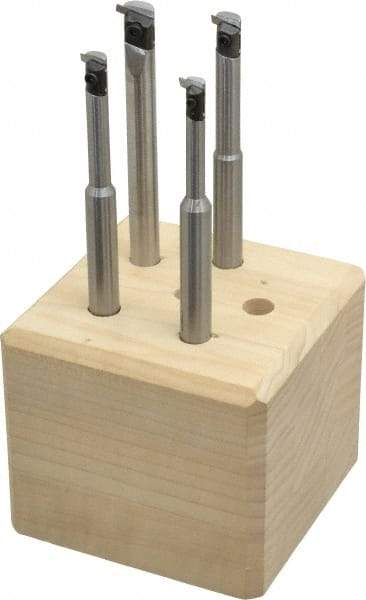 Everede Tool - 7/32" Min Diam Smallest Bar, 3/8" Min Diam Largest Bar, Carbide Indexable Boring Bar Set - 1-7/16, 1-5/8, 1-3/4, 6" Max Bore Depth - Americas Industrial Supply