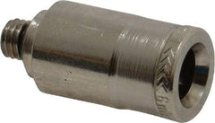 Norgren - 6mm Outside Diam, 10-32 UNF, Nickel Plated Brass Push-to-Connect Tube Male Connector - 260 Max psi, Tube to Male UNF Connection, Nitrile O-Ring - Americas Industrial Supply