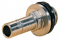 Norgren - 3/8 BSPP Nickel Plated Brass Push-to-Connect Tube Male Stem Connector - 260 Max psi, Stem to Male Connection, Nitrile O-Ring, 0 to 175°F Working Temp - Americas Industrial Supply