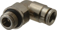 Norgren - 8mm Outside Diam, 1/4 BSPP, Nickel Plated Brass Push-to-Connect Tube Male Swivel Elbow - 260 Max psi, Tube to Male BSPP Connection, Nitrile O-Ring - Americas Industrial Supply