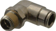 Norgren - 12mm Outside Diam, 3/8 BSPT, Nickel Plated Brass Push-to-Connect Tube Male Swivel Elbow - 260 Max psi, Tube to Male BSPT Connection, Nitrile O-Ring - Americas Industrial Supply