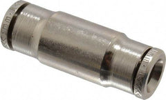 Norgren - 6mm Outside Diam, Nickel Plated Brass Push-to-Connect Tube Union - 260 Max psi, Tube to Tube Connection, Nitrile O-Ring - Americas Industrial Supply