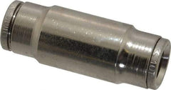 Norgren - 10mm Outside Diam, Nickel Plated Brass Push-to-Connect Tube Union - 260 Max psi, Tube to Tube Connection, Nitrile O-Ring - Americas Industrial Supply