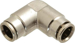 Norgren - 10mm Outside Diam, Nickel Plated Brass Push-to-Connect Tube Union Elbow - 260 Max psi, Tube to Tube Connection, Nitrile O-Ring - Americas Industrial Supply