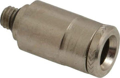 Norgren - 6mm Outside Diam, M5x0.8 Metric, Nickel Plated Brass Push-to-Connect Tube Male Connector - 260 Max psi, Tube to Metric Thread Connection, Nitrile O-Ring - Americas Industrial Supply