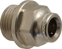 Norgren - 8mm Outside Diam, 3/8 BSPP, Nickel Plated Brass Push-to-Connect Tube Male Connector - 260 Max psi, Tube to Male BSPP Connection, Nitrile O-Ring - Americas Industrial Supply