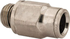 Norgren - 10mm Outside Diam, 1/4 BSPP, Nickel Plated Brass Push-to-Connect Tube Male Connector - 260 Max psi, Tube to Male BSPP Connection, Nitrile O-Ring - Americas Industrial Supply