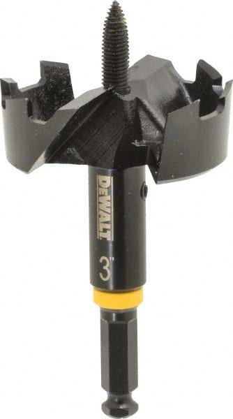 DeWALT - 3", 7/16" Hex Shank, Bright Finish, Steel Self Feed Drill Bit - Americas Industrial Supply