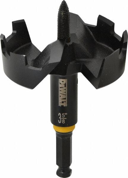 DeWALT - 3-5/8", 7/16" Hex Shank, Bright Finish, Steel Self Feed Drill Bit - Americas Industrial Supply