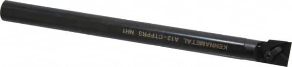 Kennametal - 23.62mm Min Bore Diam, 10" OAL, 3/4" Shank Diam, A-CTFP Indexable Boring Bar - TP.. Insert, Clamp Holding Method - Americas Industrial Supply