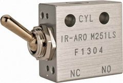 ARO/Ingersoll-Rand - 1/8" NPT Manual Mechanical Valve - 3-Way, 2 Position, Toggle/Manual & 0.2 CV Rate - Americas Industrial Supply