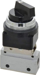 ARO/Ingersoll-Rand - 1/8" NPT Manual Mechanical Valve - 3-Way, 2 Position, Long Selector/Manual & 0.2 CV Rate - Americas Industrial Supply