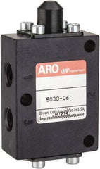 ARO/Ingersoll-Rand - 1/8" NPT Manual Mechanical Valve - 3-Way, 2 Position, Cam Stem/Spring & 0.4 CV Rate - Americas Industrial Supply