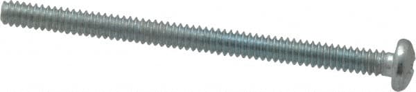 Value Collection - #6-32 UNC, 2" Length Under Head Phillips Drive Machine Screw - Pan Head, Grade 2 Steel, Zinc-Plated Finish, Without Washer - Americas Industrial Supply