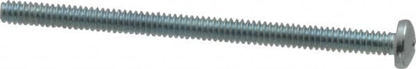 Value Collection - #10-24 UNC, 3" Length Under Head Phillips Drive Machine Screw - Pan Head, Grade 2 Steel, Zinc-Plated Finish, Without Washer - Americas Industrial Supply
