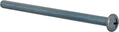 Value Collection - #10-32 UNF, 3" Length Under Head Phillips Drive Machine Screw - Pan Head, Grade 2 Steel, Zinc-Plated Finish, Without Washer - Americas Industrial Supply