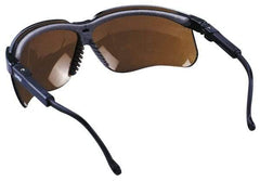 Uvex - Espresso Lenses, Framed Safety Glasses - Scratch Resistant, Earth Polycarbonate Frame, Adjustable Temples, Size Universal, Wrap Around - Americas Industrial Supply
