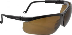 Uvex - Espresso Lenses, Framed Safety Glasses - Anti-Fog, Scratch Resistant, Black Polycarbonate Frame, Adjustable Temples, Size Universal, Wrap Around - Americas Industrial Supply