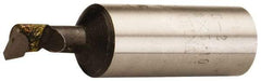 Made in USA - 7/16" Min Bore Diam, 1-1/8" Max Bore Depth, 3/4 Shank Diam, Boring Bar - Right Hand Cut, Carbide-Tipped, Bright Finish - Exact Industrial Supply