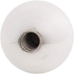 Gibraltar - 3/8-16 Thread, 1.38" Diam, Threaded Hole Ball Knob - Natural, Aluminum, Smooth Grip, 5/8" Hole Depth - Americas Industrial Supply