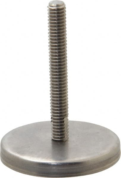 Gibraltar - 5/16-18 Bolt Thread, Stud Mount Leveling Pad & Mount - 250 Max Lb Capacity, 2.03" Base Diam, 2" Thread Length - Americas Industrial Supply