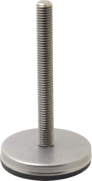 Gibraltar - 1/2-13 Bolt Thread, Stud Mount Leveling Pad & Mount - 500 Max Lb Capacity, 2.8" Base Diam, 4" Thread Length - Americas Industrial Supply