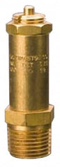 Kingston - 1/4" Inlet, Safety Relief Valve - 50 Max psi, Brass - Americas Industrial Supply