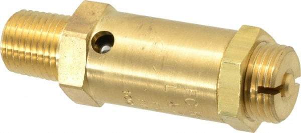 Kingston - 1/4" Inlet, Safety Relief Valve - 25 Max psi, Brass - Americas Industrial Supply